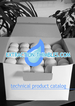 Extraction thimbles catalog